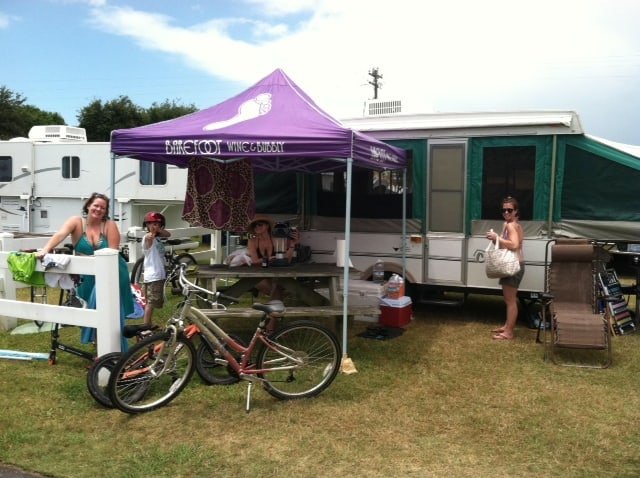 Campers Outside Clipper Motorhome Rental