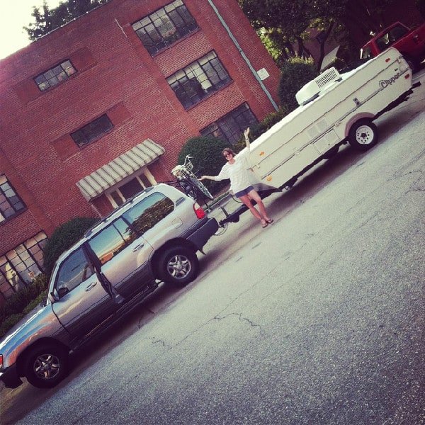 Woman outside Clipper Motorhome Rental
